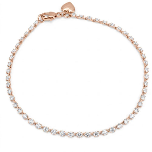 2.49ct 14K Two Tone Diamond Bracelet 7.25