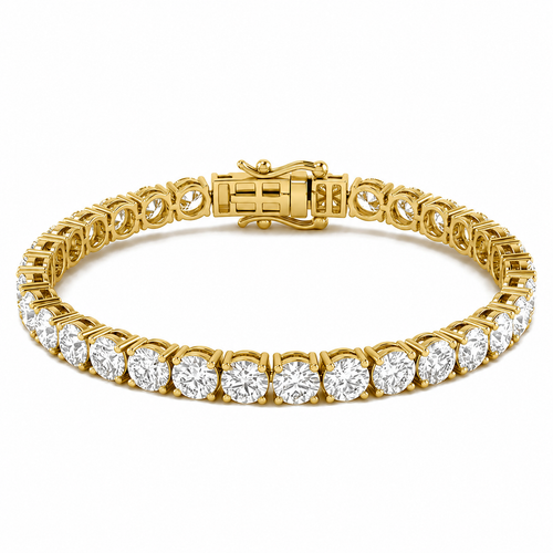 10.50ct 14K Yellow Gold Diamond Bracelet 7