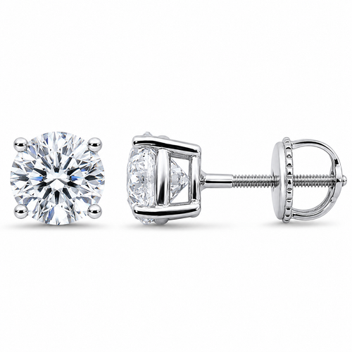 4.00ct 14K White Gold Diamond Earrings