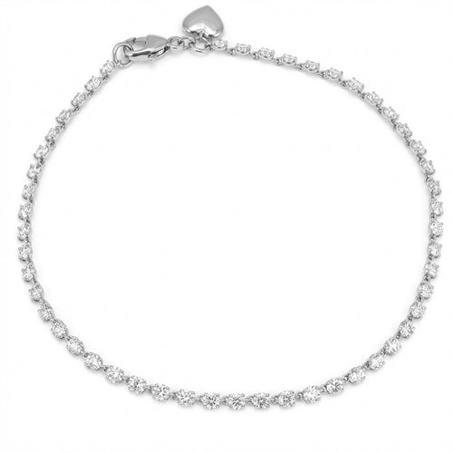 2.48ct 14K Two Tone Diamond Bracelet 7