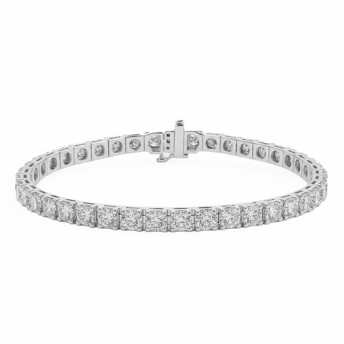 10.06ct 14K White Gold Diamond Bracelet 7.25