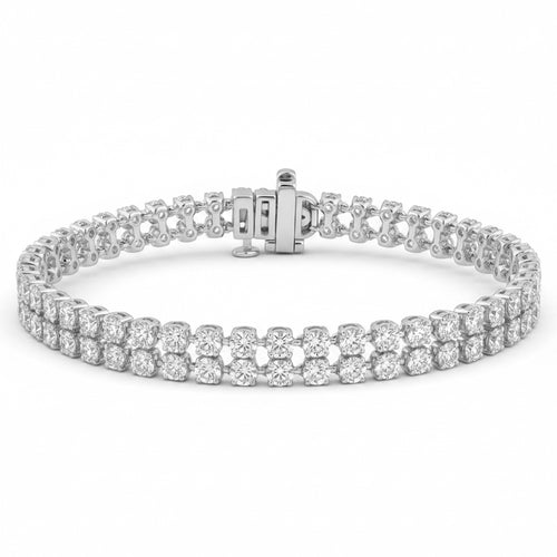 5.00ct 14K White Gold Diamond Bracelet 7