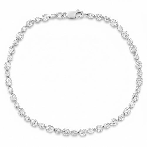 3.50ct 14K White Gold Diamond Bracelet 7