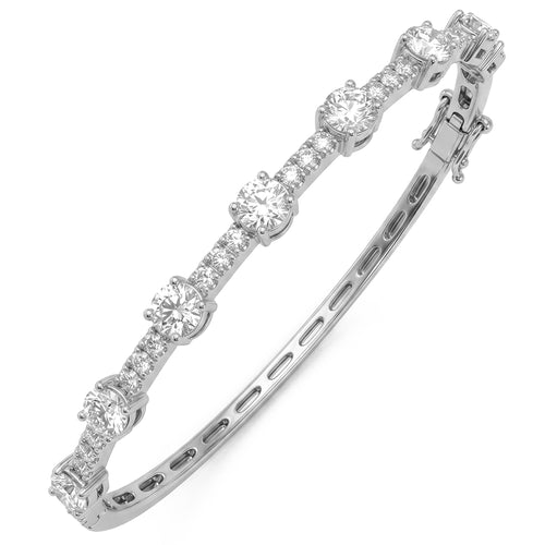 3ct 14K White Gold Diamond Bracelet 7