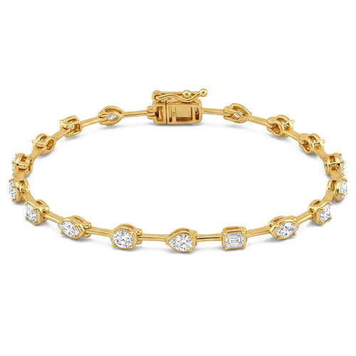 1.80ct 14K Yellow Gold Diamond Bracelet 7