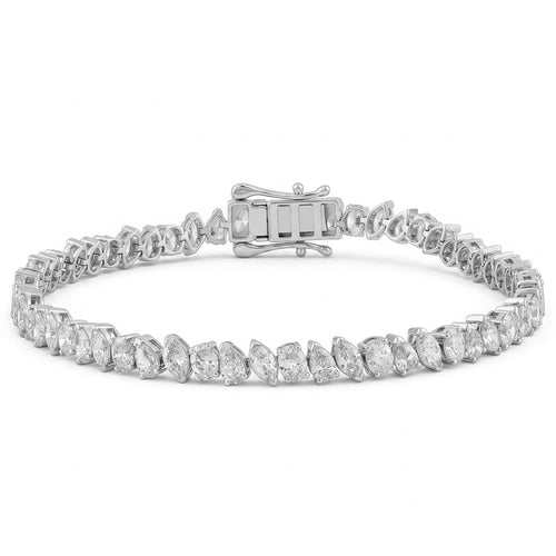 6.50ct 14K White Gold Diamond Bracelet 7