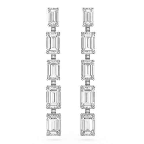 7.05ct 14K White Gold Diamond Earrings