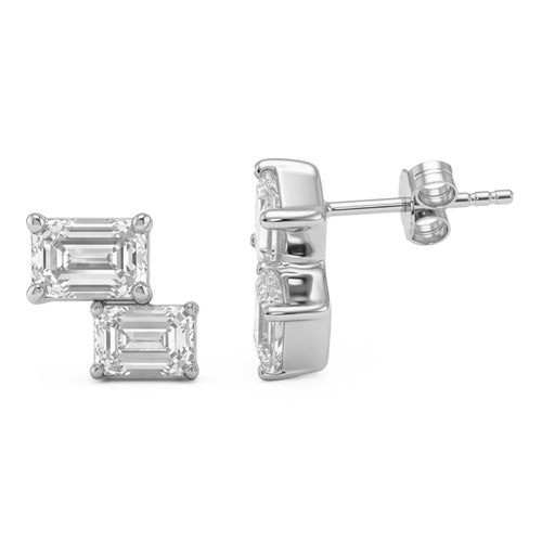 3.31ct 14K White Gold Diamond Earrings