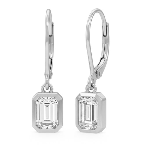 .96ct 14K White Gold Diamond Earrings