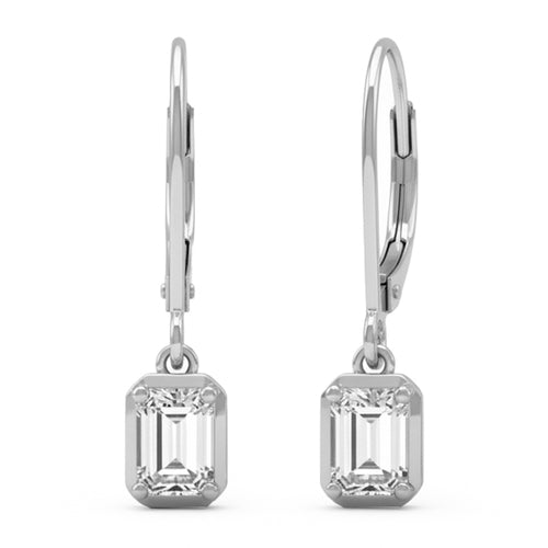 .95ct 14K White Gold Diamond Earrings