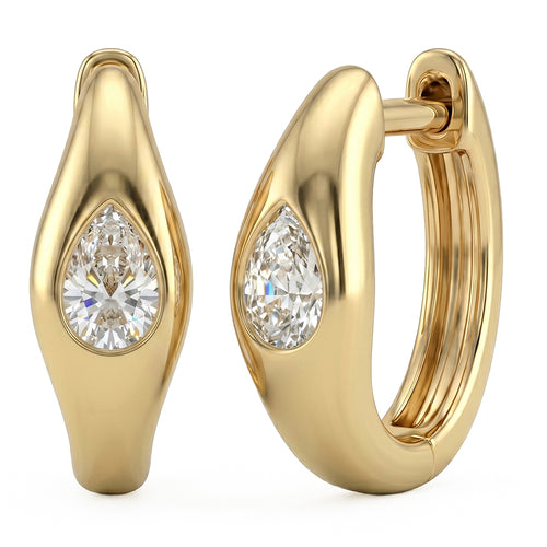 .45ct 14K Yellow Gold Diamond Earrings