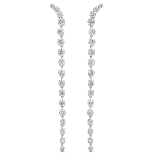 2.50ct 14K White Gold Diamond Earrings