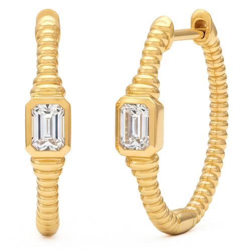 0.48ct 14K Yellow Gold Diamond Earrings
