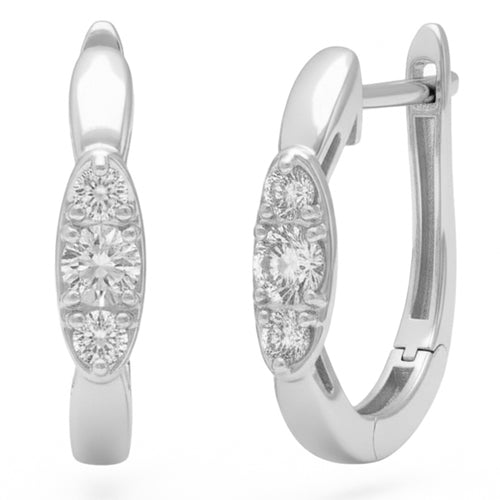 0.5ct 14K White Gold Diamond Earrings