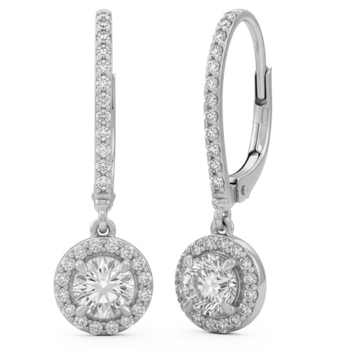 1.54ct 14K White Gold Diamond Earrings