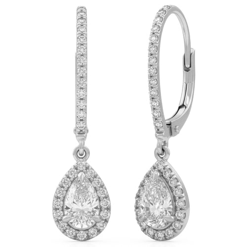 1.54ct 14K White Gold Diamond Earrings