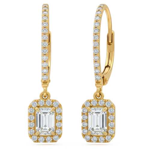 1.54ct 14K Yellow Gold Diamond Earrings