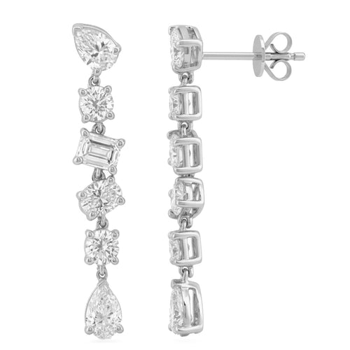2ct 14K White Gold Diamond Earrings