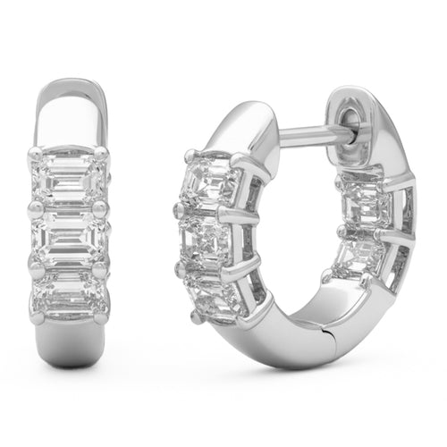1ct 14K White Gold Diamond Earrings