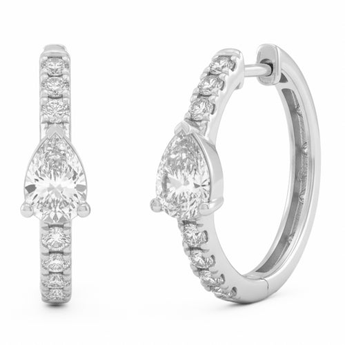 1.54ct 14K White Gold Diamond Earrings