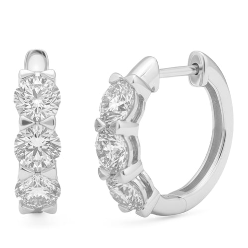 2.04ct 14K White Gold Diamond Earrings