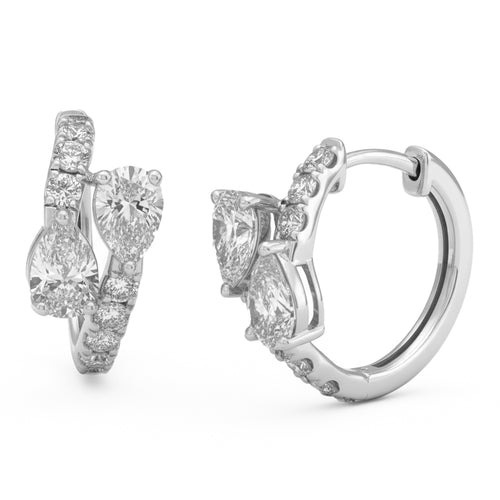 2.04ct 14K White Gold Diamond Earrings