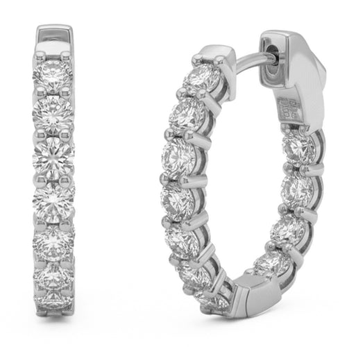 2.01ct 14K White Gold Diamond Earrings