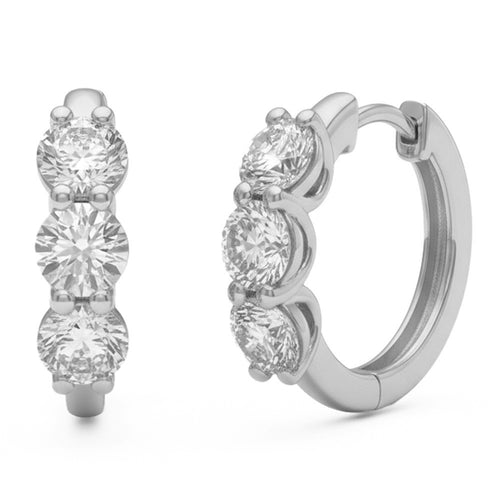 1.98ct 14K White Gold Diamond Earrings