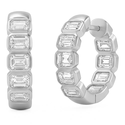 4.34ct 14K White Gold Diamond Earrings