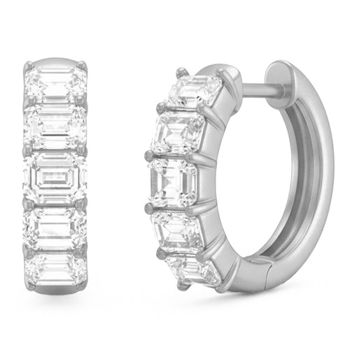 5.28ct 14K White Gold Diamond Earrings