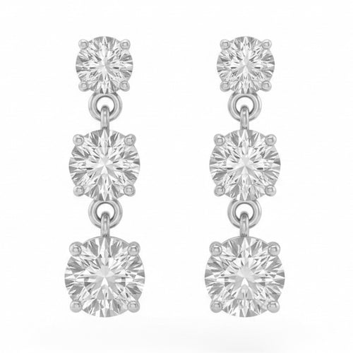 .49ct 14K White Gold Diamond Earrings