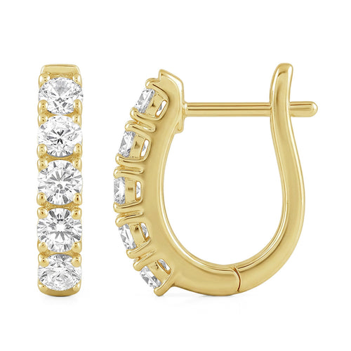 1.00ct 14K Yellow Gold Diamond Earrings