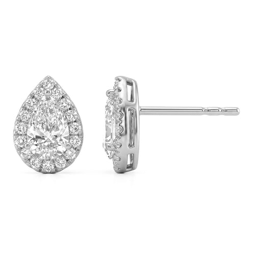 1.33ct 14K White Gold Diamond Earrings