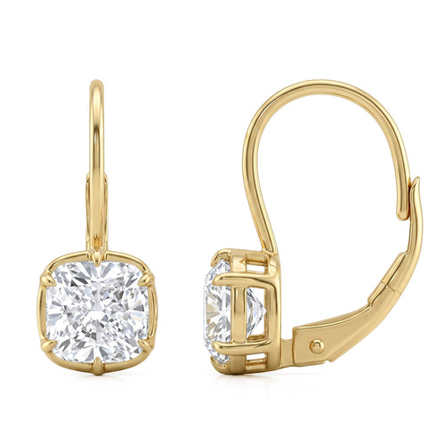 2.06ct 14K Yellow Gold Diamond Earrings