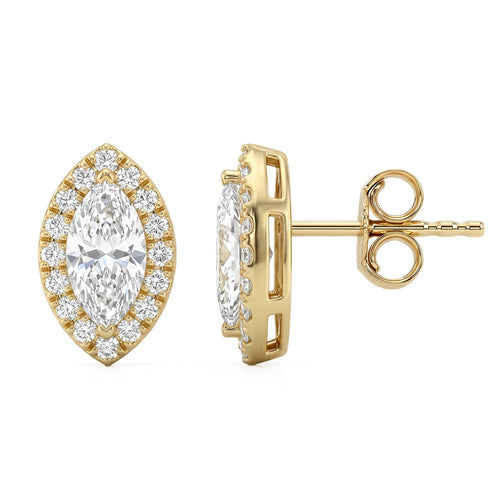 1.33ct 14K Yellow Gold Diamond Earrings