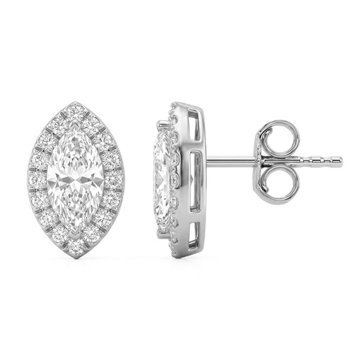 1.33ct 14K White Gold Diamond Earrings