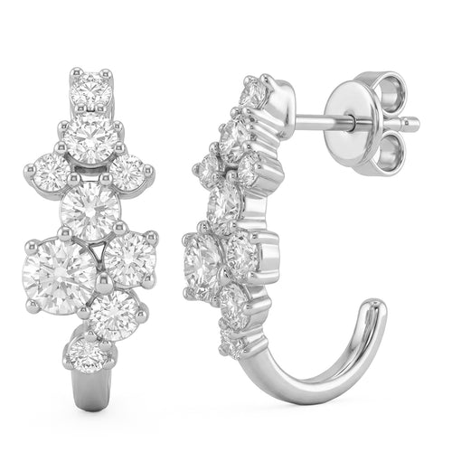 1.00ct 14K White Gold Diamond Earrings
