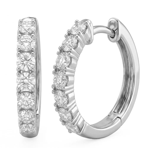 1.00ct 14K White Gold Diamond Earrings