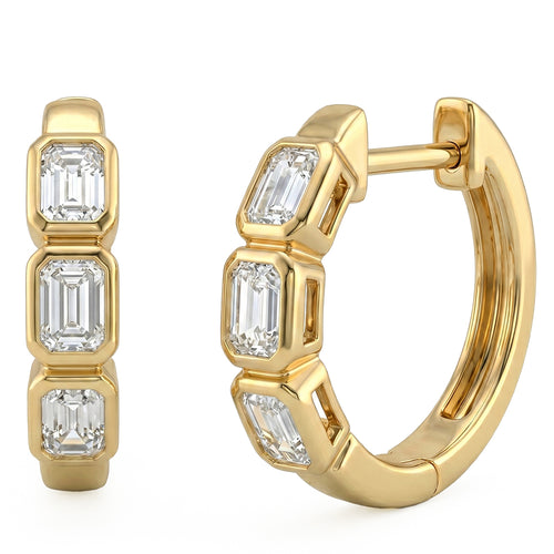 .60ct 14K Yellow Gold Diamond Earrings