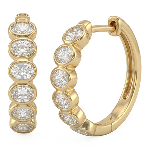 1.08ct 14K Yellow Gold Diamond Earrings