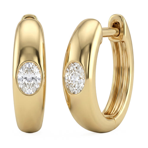 .18ct 14K Yellow Gold Diamond Earrings
