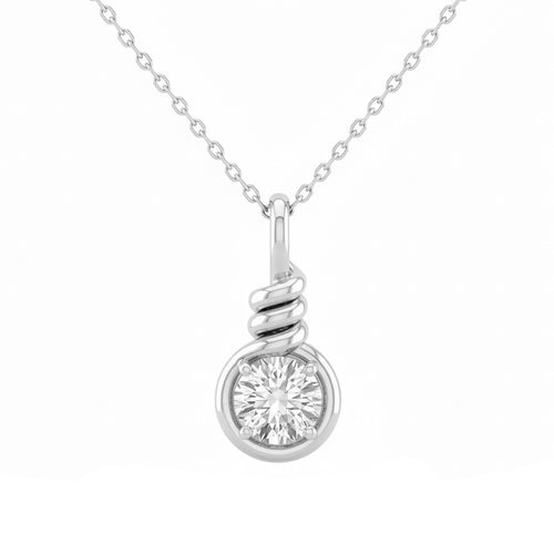 .95ct 14K White Gold Diamond Necklace 18