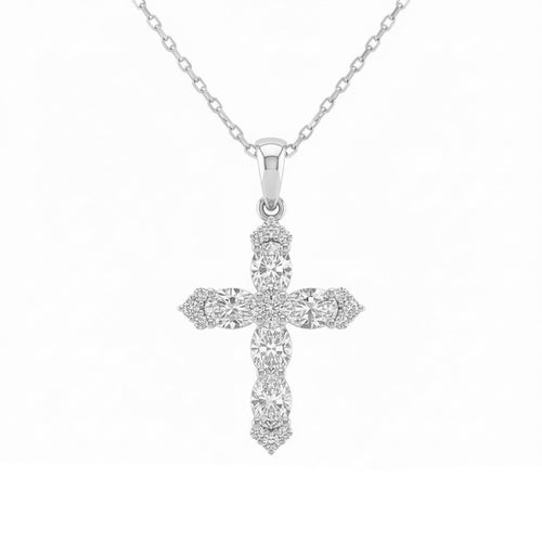 1.15ct 14K White Gold Diamond Necklace 18