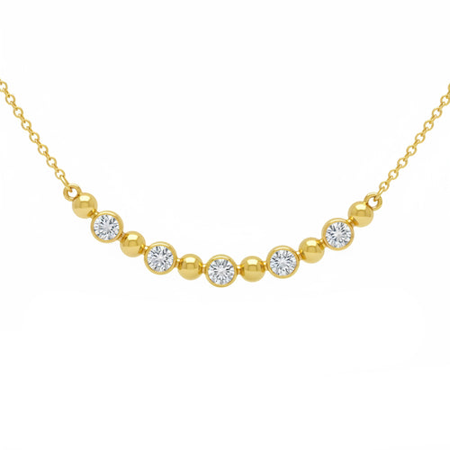 .32ct 14K Yellow Gold Diamond Necklace 18