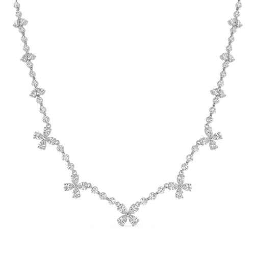 11.75ct 14K White Gold Diamond Necklace 18