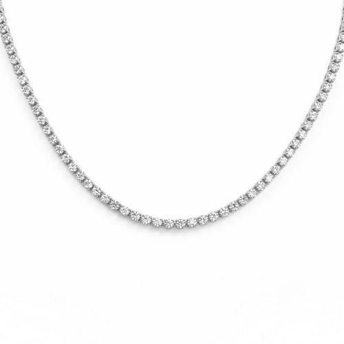 10.00ct 14K White Gold Diamond Necklace 17