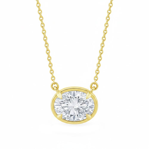 2.01ct 14K Yellow Gold Diamond Necklace 18