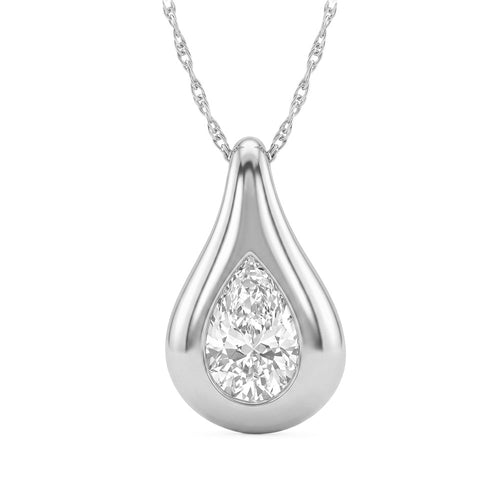 1.02ct 14K White Gold Diamond Necklace 18