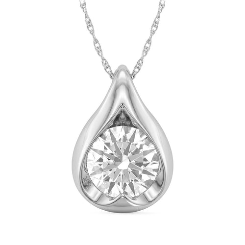 1.00ct 14K White Gold Diamond Necklace 18