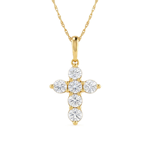 1.00ct 14K Yellow Gold Diamond Necklace 18